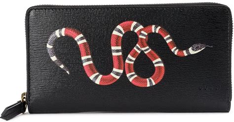 gucci kingsnake leather wallet|Gucci snake wallet inside.